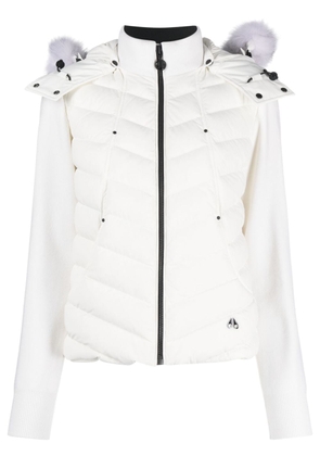 Moose Knuckles hooded panelled padded jacket - White