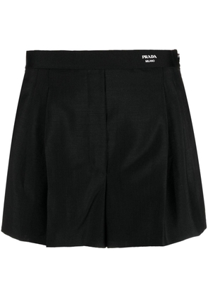 Prada mohair-blend shorts - Black