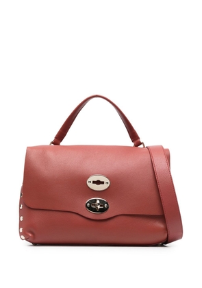 Zanellato stud-detail leather tote bag - Red