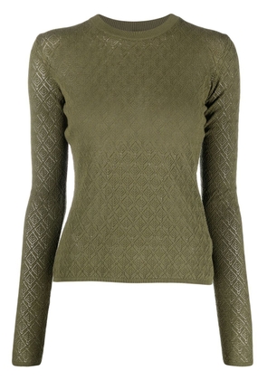 MSGM long-sleeve knit top - Green