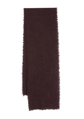 Faliero Sarti raw-edge knitted scarf - Purple