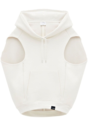 Courrèges Space fleece hoodie - White