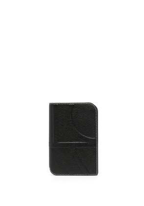 TOTEME monogram embossed wallet - Black