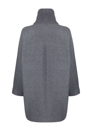 LUNARIA CASHMERE high-neck cashmere cardigan - Grey