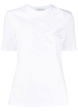 Ermanno Scervino cut out-detail short-sleeved T-shirt - White