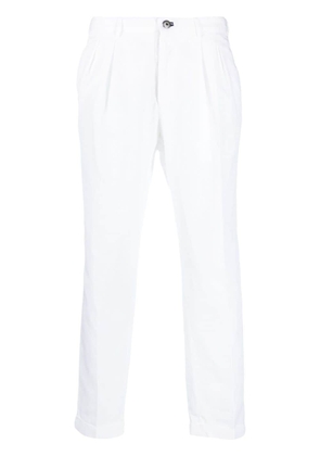 Incotex tapered tailored linen trousers - White