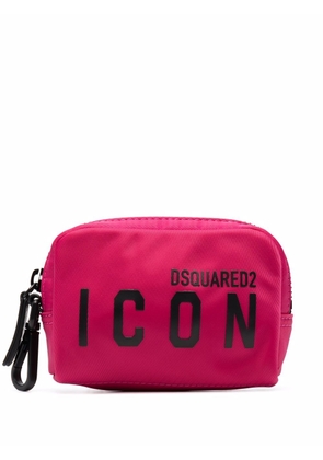 Dsquared2 logo-print makeup bag - Pink