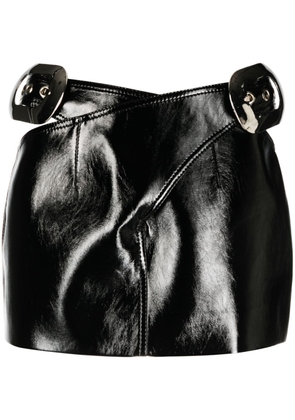 Aleksandre Akhalkatsishvili buckle-detail mini skirt - Black