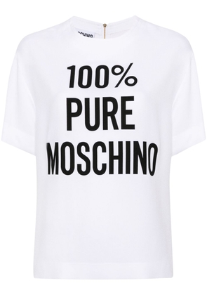 Moschino slogan-print blouse - White