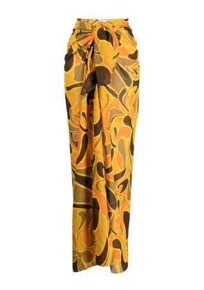 Faithfull the Brand Zinnia Pareo floral-print sarong - Yellow