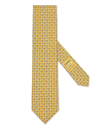 Zegna printed silk tie - Yellow