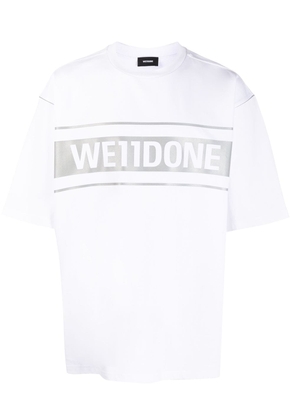 We11done oversized logo print T-shirt - White