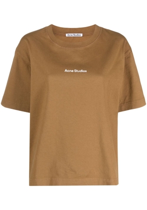 Acne Studios logo-print T-shirt - Brown