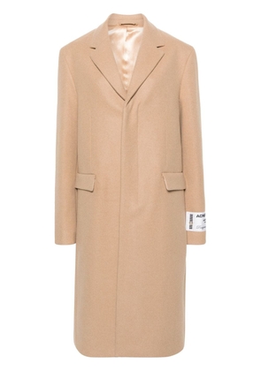 Acne Studios single-breasted wool blend coat - Brown