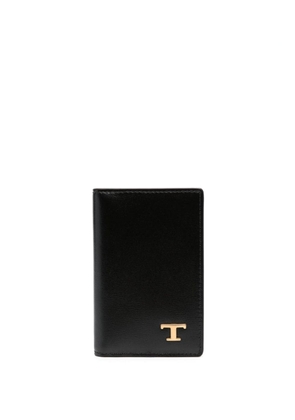 Tod's logo-plaque leather wallet - Black