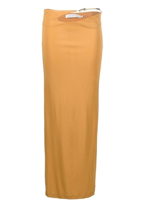 Christopher Esber sculpted-strap column maxi skirt - Neutrals