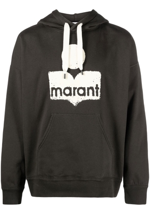 MARANT Miley logo-print hoodie - Black