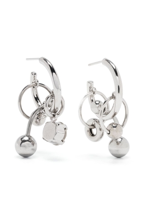 Justine Clenquet Nickie crystal-embellished earrings - Silver
