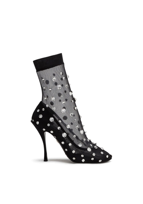 Dolce & Gabbana crystal-embellished sock boots - Black