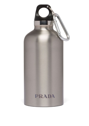 Prada logo-print stainless steel water bottle - Silver