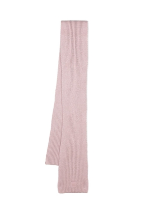 UGG logo-patch chunky-knit scarf - Pink