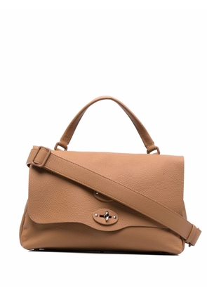 Zanellato Postina medium leather tote bag - Brown