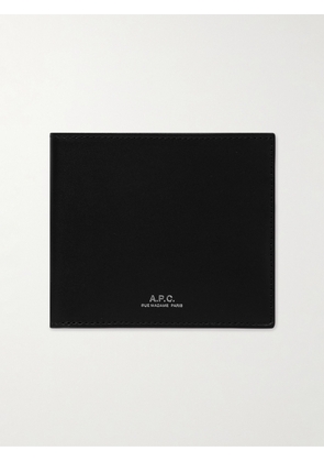 A.P.C. - Leather Billfold Wallet - Men - Black