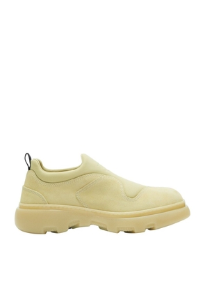 Burberry Suede-Blend Slip-On Sneakers