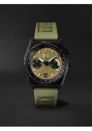 Bamford Watch Department - B347 Automatic Chronograph 41.5mm Carbon Fibre and Rubber Watch, Ref. No. B347-CF-GRN-COMMANDO - Men - Green