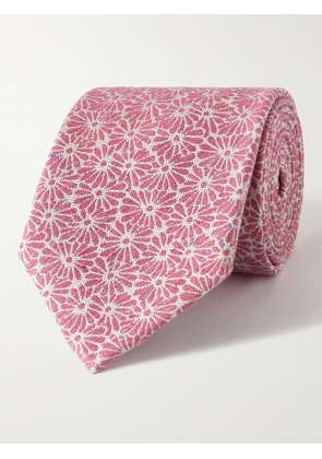 Paul Smith - 7cm Floral-Jacquard Cotton and Silk-Blend Tie - Men - Pink