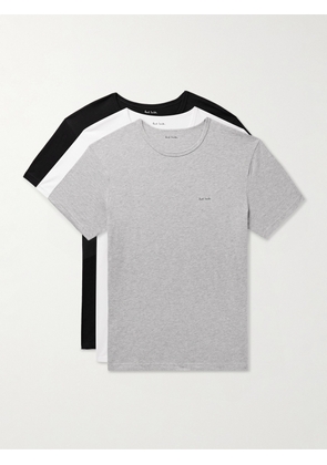 Paul Smith - Three-Pack Slim-Fit Logo-Print Organic Cotton-Jersey T-Shirts - Men - Multi - S