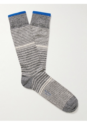 Paul Smith - Elliot Striped Linen-Blend Socks - Men - Gray