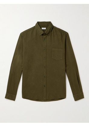 Sunspel - Cotton-Flannel Shirt - Men - Green - S