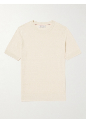 Brunello Cucinelli - Linen and Cotton-Blend Jersey T-Shirt - Men - Neutrals - IT 46