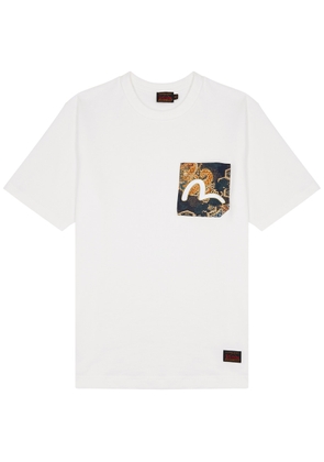 Evisu Logo Cotton T-shirt - Off White - S