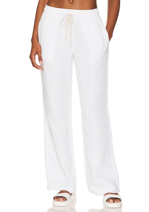 DONNI. Bubble Wide Leg Pant in White. Size S.