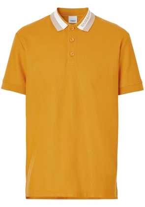 Burberry logo-embroidered collar polo shirt - Orange