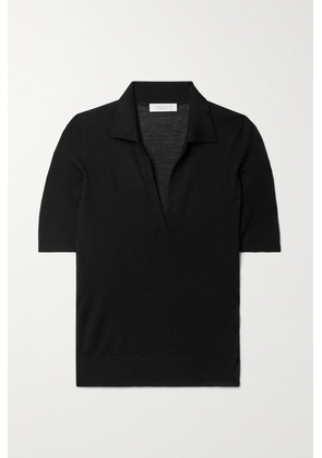 Gabriela Hearst - Frank Cashmere And Silk-blend Polo Shirt - Black - x small,small,medium,large,x large