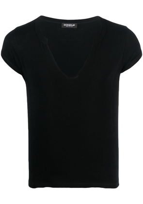 DONDUP V-neck cotton T-shirt - Black