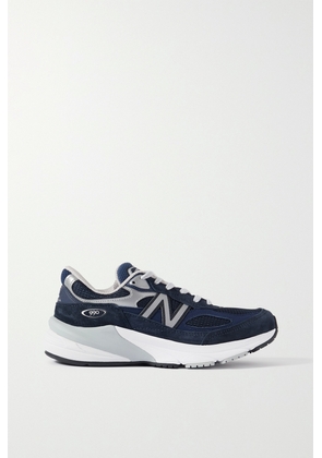 New Balance - Made In Usa 990v6 Metallic Rubber-trimmed Suede And Mesh Sneakers - Blue - US5,US5.5,US6,US6.5,US7,US7.5,US8,US8.5,US9,US9.5,US10,US10.5,US11,US12