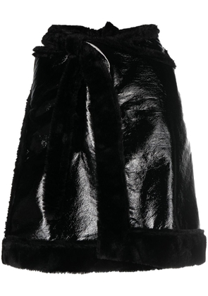 Ottolinger patent-finish A-line skirt - Black