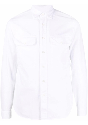 Xacus long-sleeve cotton shirt - White