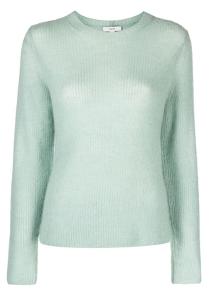 Vince crew-neck ribbed-knit jumper - Green
