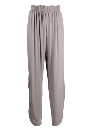 STYLAND high-waisted drawstring-hem trousers - Grey