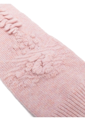 Barrie cashmere fingerless mittens - Pink