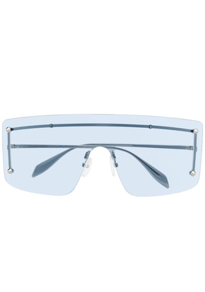 Alexander McQueen Eyewear shield-frame tinted-lenses sunglasses - Silver