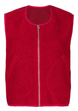YMC Utah zip up waistcoat - Red