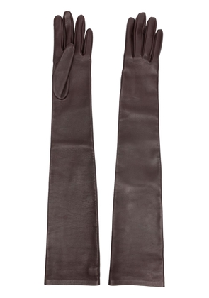 The Row Simon leather gloves - Brown