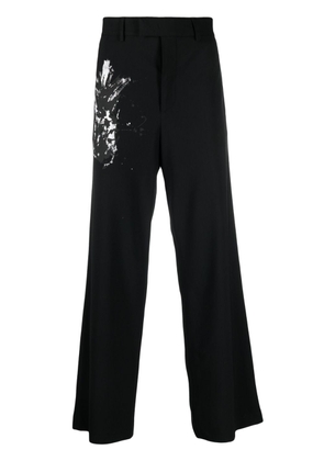MSGM graphic-print long trousers - Black