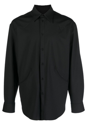 MSGM slit-pocket long-sleeved shirt - Black